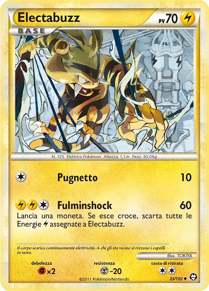 Electabuzz 33/102 — Battaglie Trionfali (Italian Pokémon TCG card)