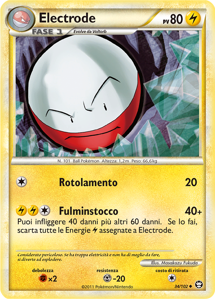 Electrode 34/102 — Battaglie Trionfali (Italian Pokémon TCG card)