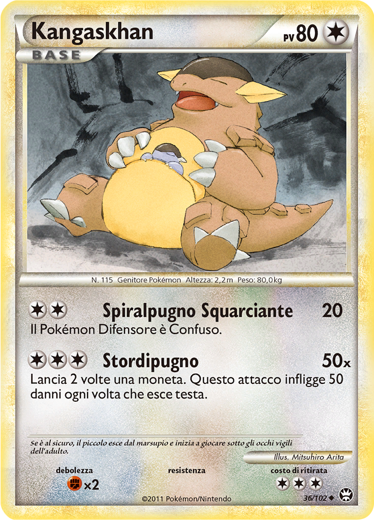 Kangaskhan 36/102 — Battaglie Trionfali (Italian Pokémon TCG card)