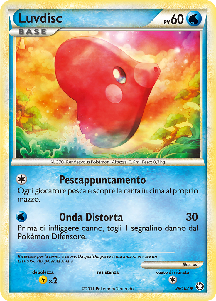 Luvdisc 39/102 — Battaglie Trionfali (Italian Pokémon TCG card)