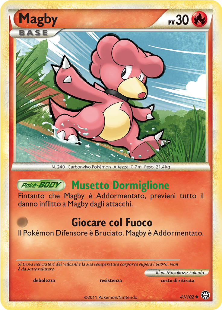 Magby 41/102 — Battaglie Trionfali (Italian Pokémon TCG card)