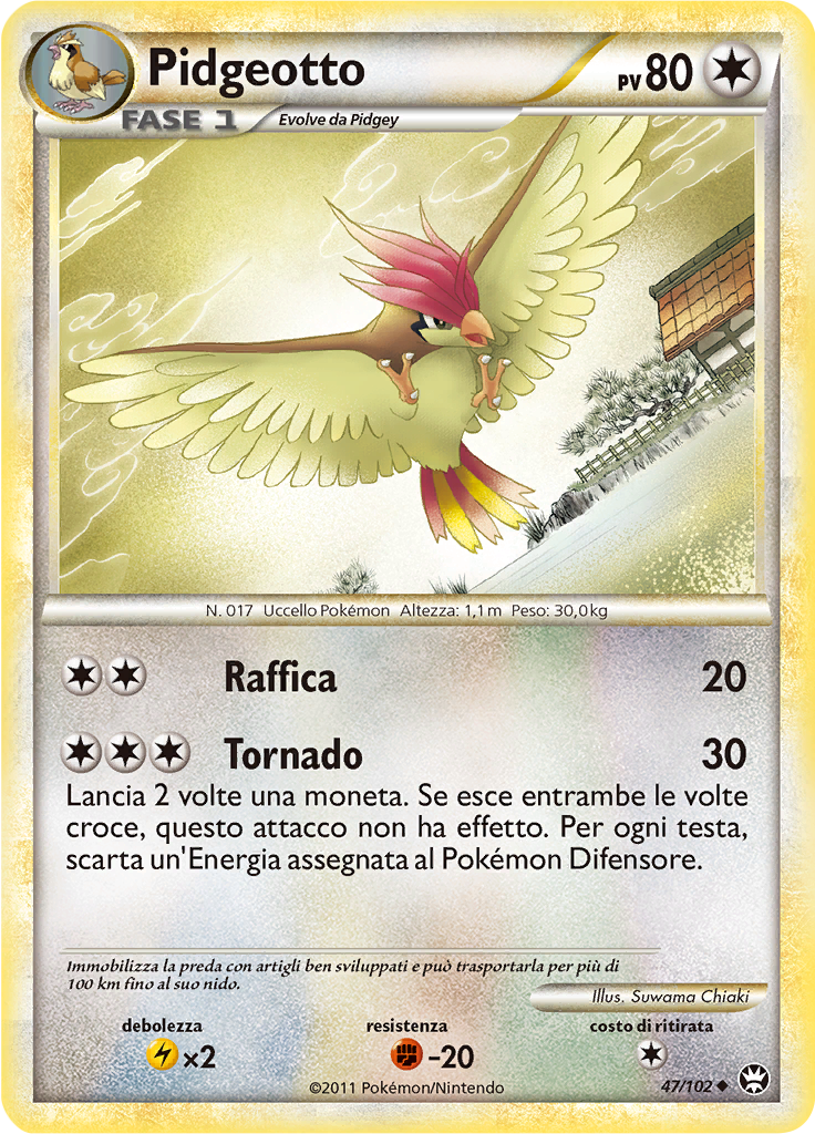 Pidgeotto 47/102 — Battaglie Trionfali (Italian Pokémon TCG card)