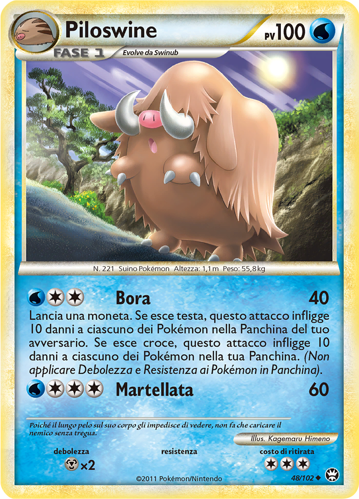 Piloswine 48/102 — Battaglie Trionfali (Italian Pokémon TCG card)