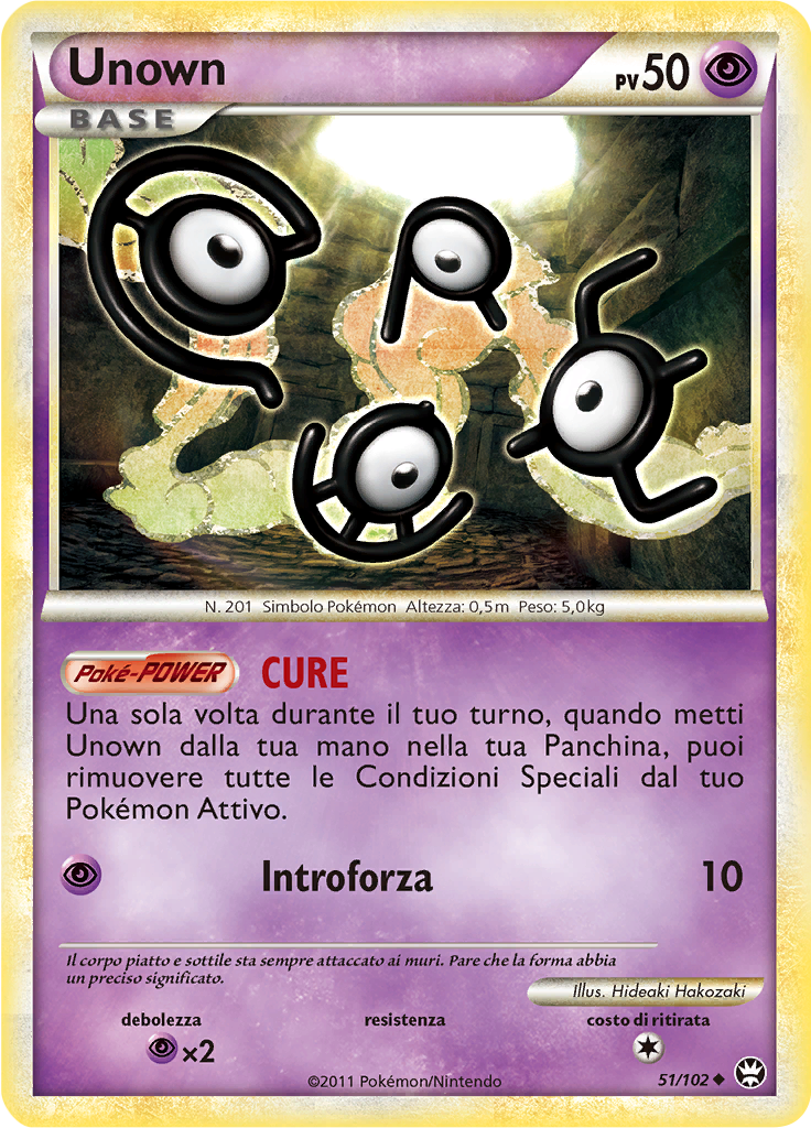Unown 51/102 — Battaglie Trionfali (Italian Pokémon TCG card)