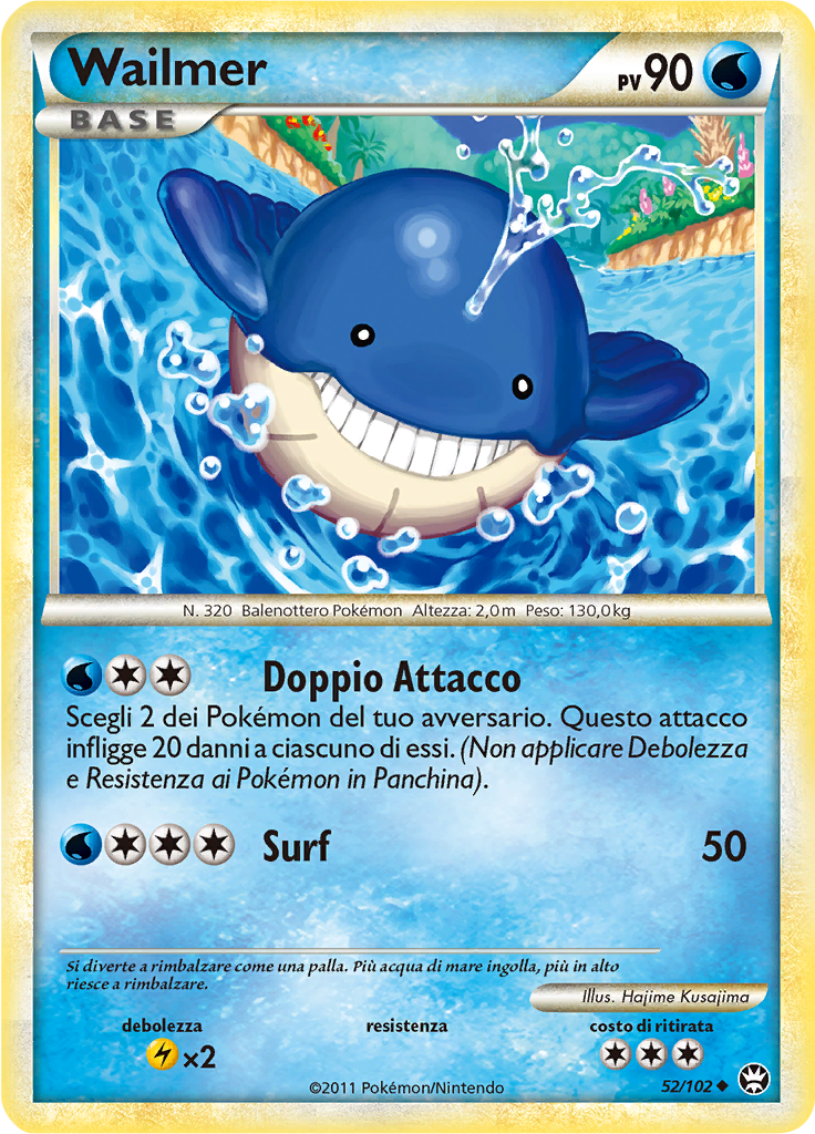 Wailmer 52/102 — Battaglie Trionfali (Italian Pokémon TCG card)