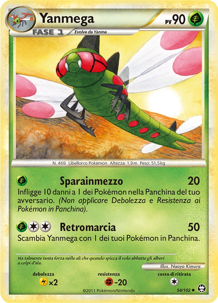Yanmega 54/102 — Battaglie Trionfali (Italian Pokémon TCG card)