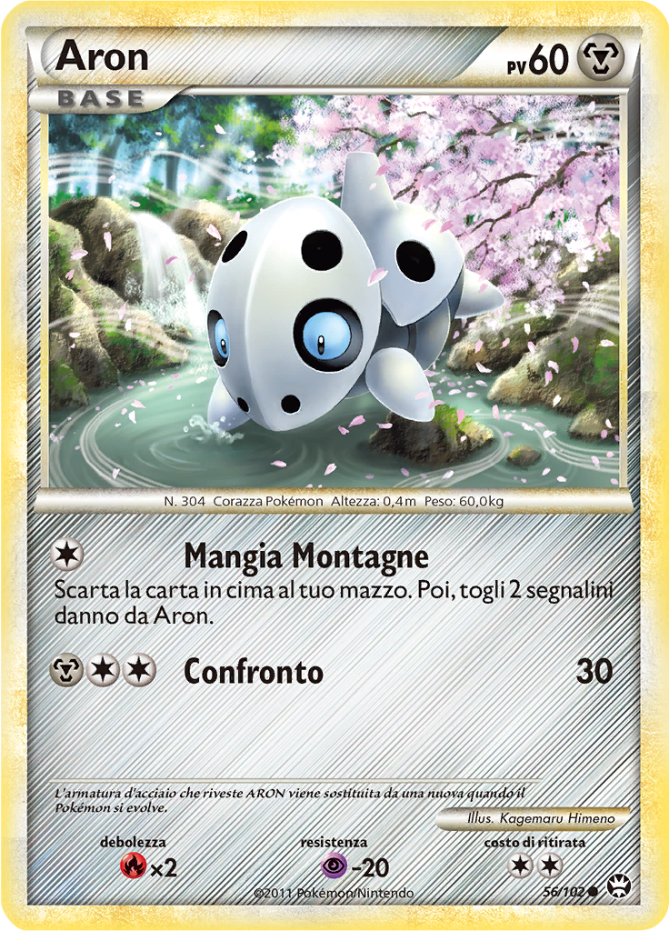 Aron 56/102 — Battaglie Trionfali (Italian Pokémon TCG card)