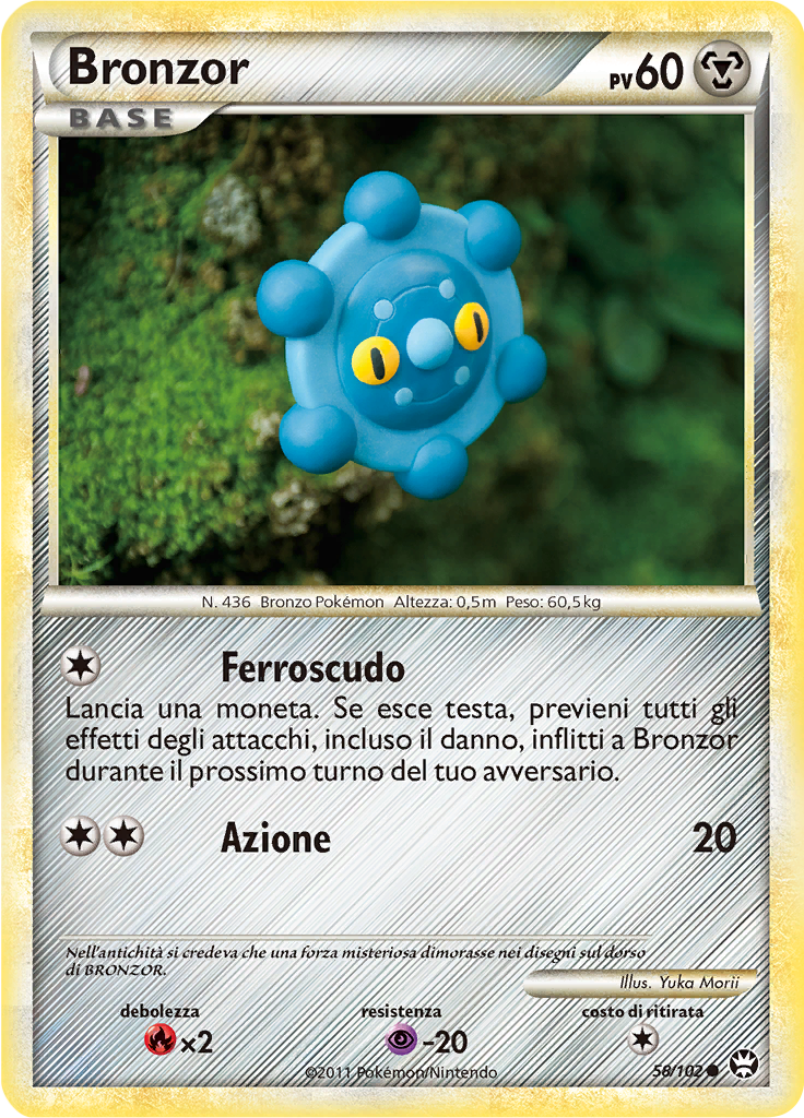 Bronzor 58/102 — Battaglie Trionfali (Italian Pokémon TCG card)
