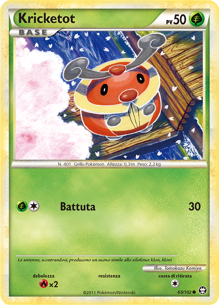 Kricketot 65/102 — Battaglie Trionfali (Italian Pokémon TCG card)