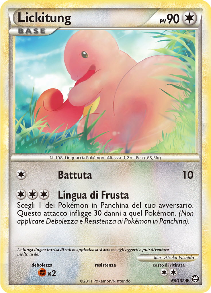 Lickitung 66/102 — Battaglie Trionfali (Italian Pokémon TCG card)