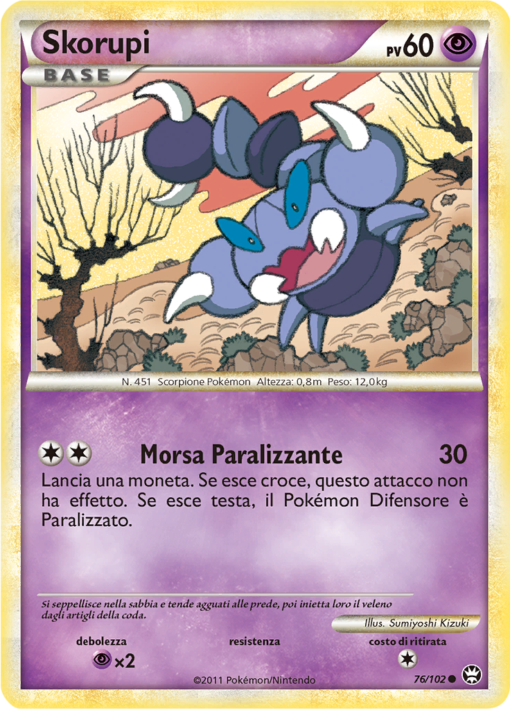 Skorupi 76/102 — Battaglie Trionfali (Italian Pokémon TCG card)
