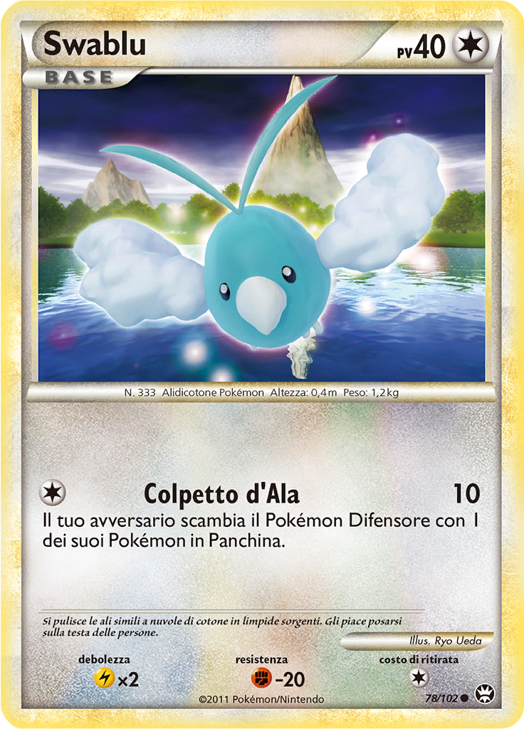 Swablu 78/102 — Battaglie Trionfali (Italian Pokémon TCG card)