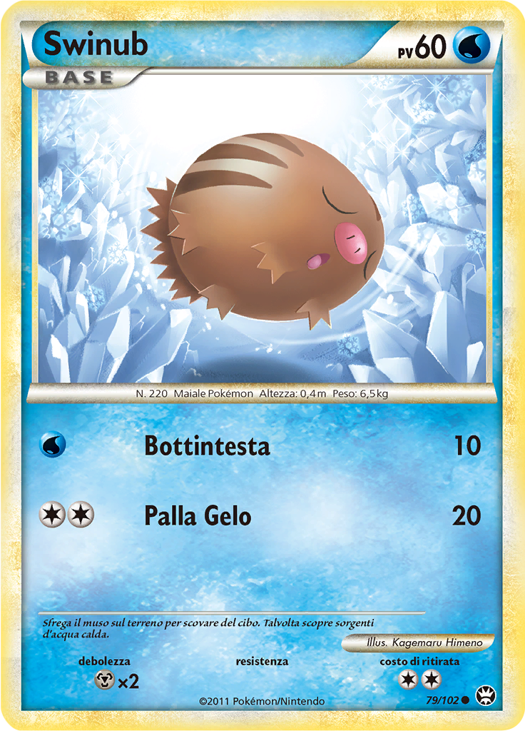 Swinub 79/102 — Battaglie Trionfali (Italian Pokémon TCG card)