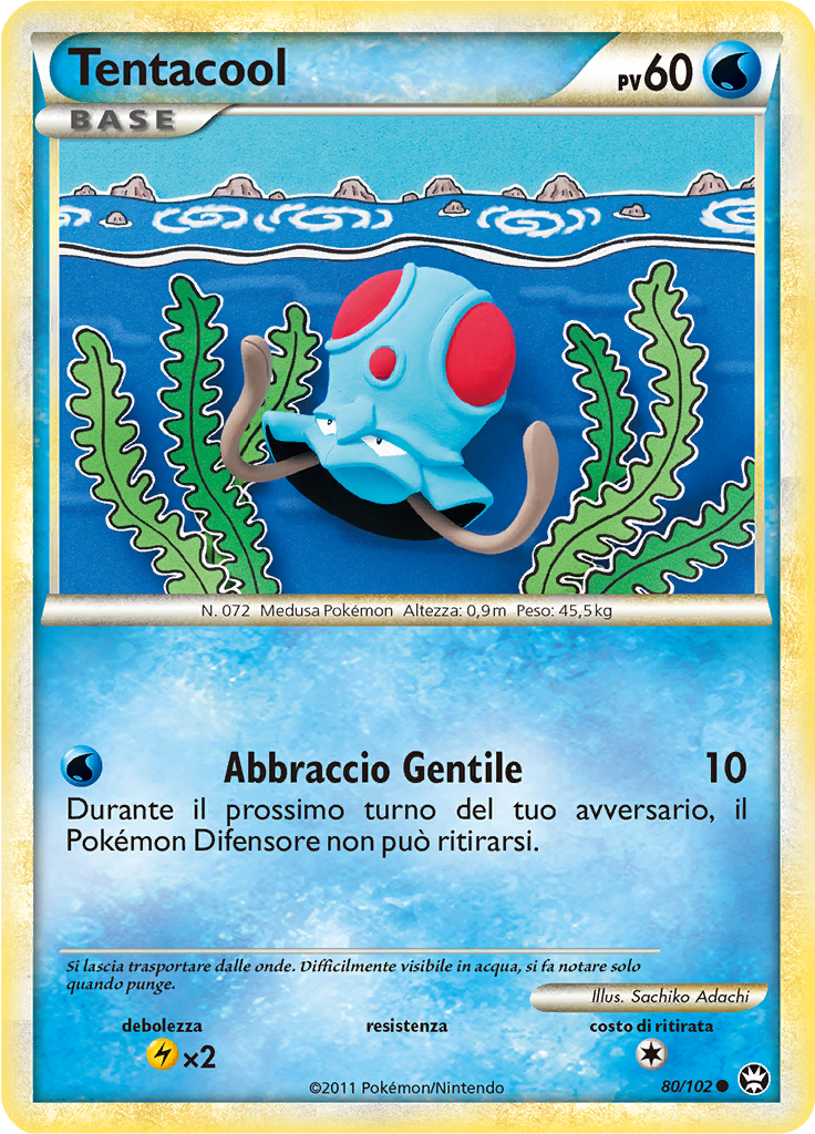 Tentacool 80/102 — Battaglie Trionfali (Italian Pokémon TCG card)
