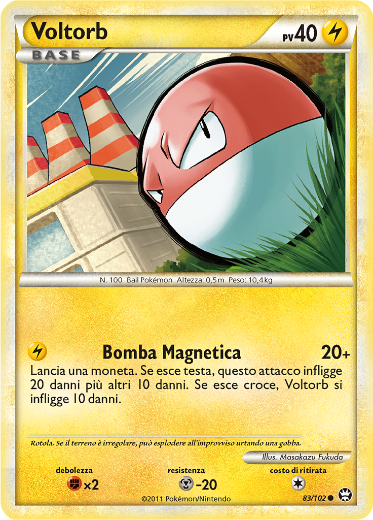 Voltorb 83/102 — Battaglie Trionfali (Italian Pokémon TCG card)