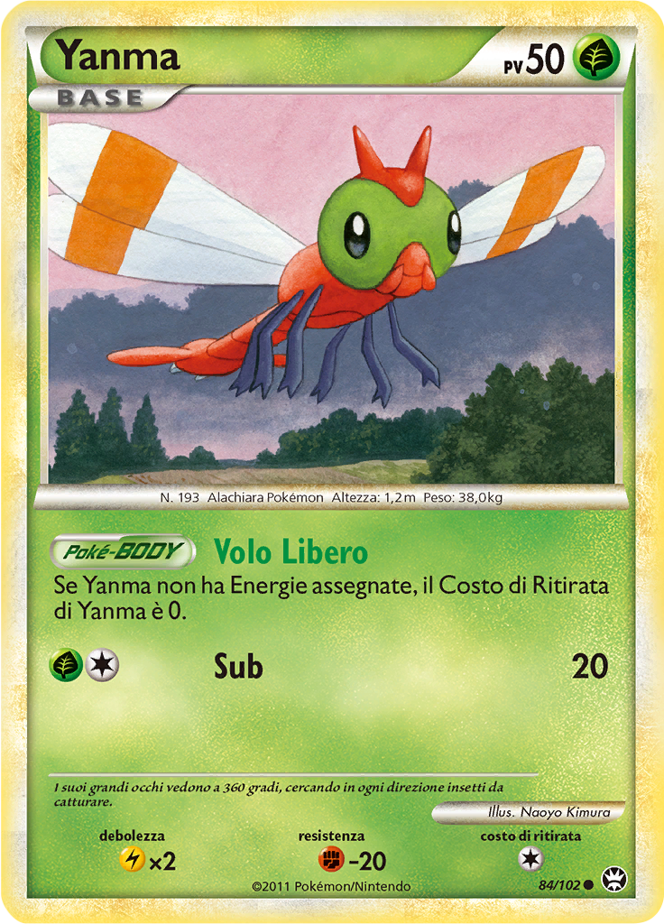 Yanma 84/102 — Battaglie Trionfali (Italian Pokémon TCG card)