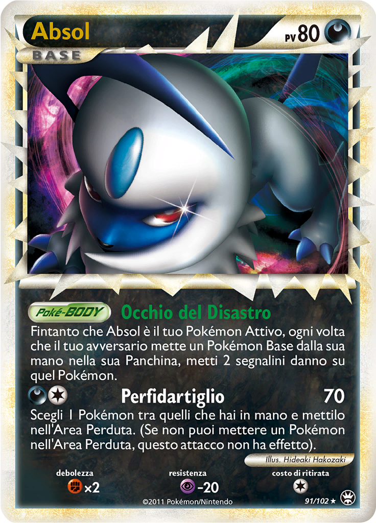 Absol 91/102 — Battaglie Trionfali (Italian Pokémon TCG card)