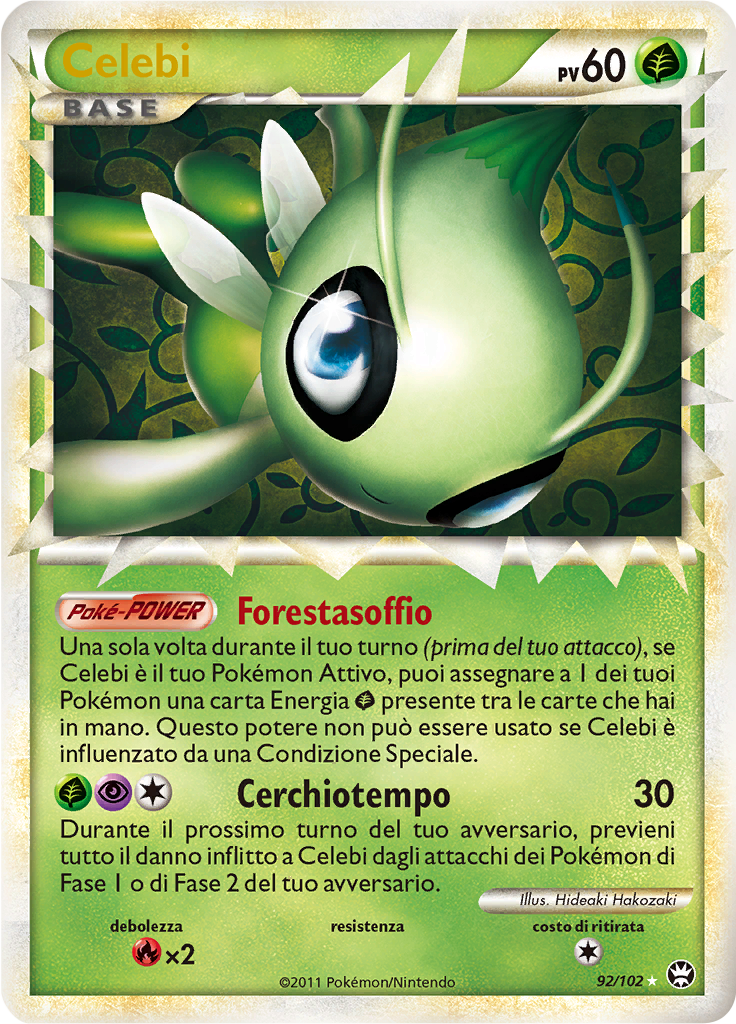 Celebi 92/102 — Battaglie Trionfali (Italian Pokémon TCG card)