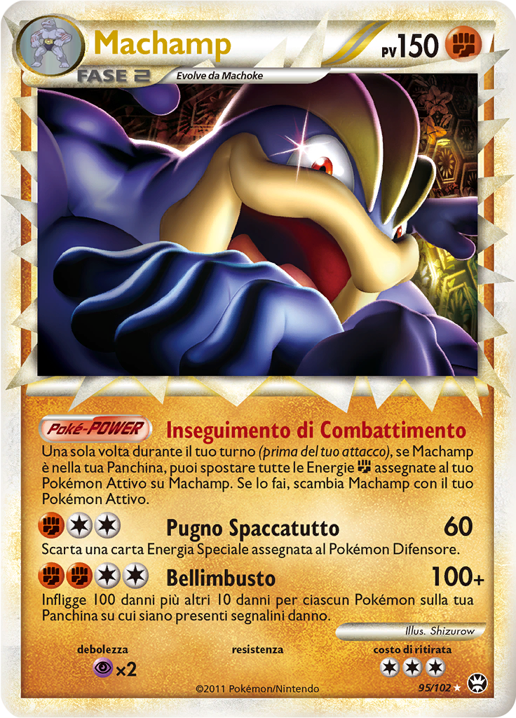 Machamp 95/102 — Battaglie Trionfali (Italian Pokémon TCG card)