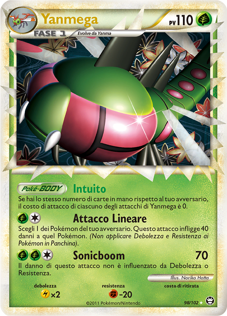 Yanmega 98/102 — Battaglie Trionfali (Italian Pokémon TCG card)