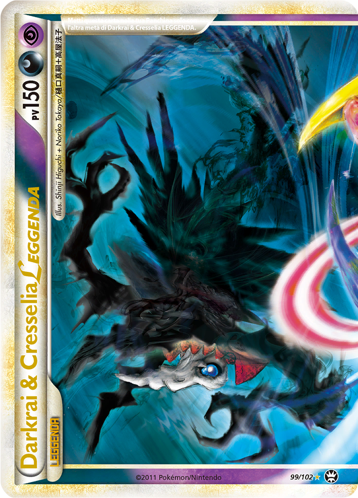 Darkrai & Cresselia LEGGEND A 99/102 — Battaglie Trionfali (Italian Pokémon TCG card)