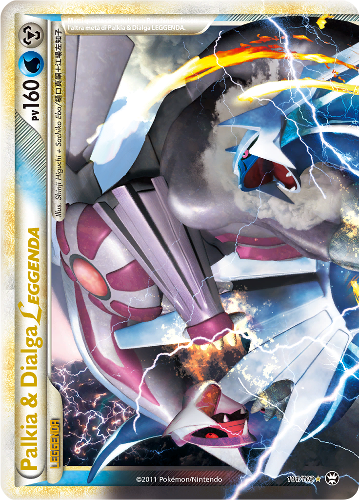 Palkia & Dialga LEGGENDa 101/102 — Battaglie Trionfali (Italian Pokémon TCG card)