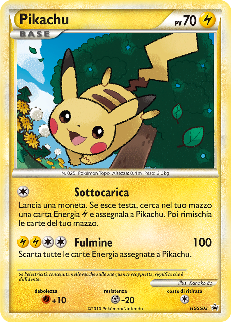 Pikachu HGSS03 — HeartGold & SoulSilver Promos (Italian Pokémon TCG card)