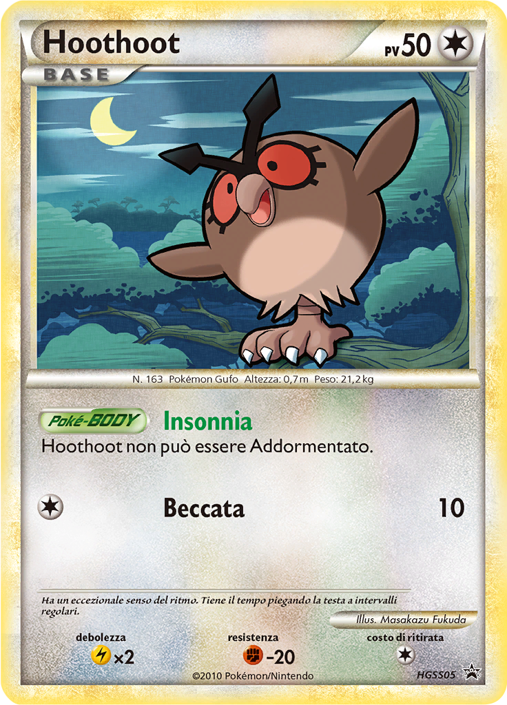 Hoothoot HGSS05 — HeartGold & SoulSilver Promos (Italian Pokémon TCG card)