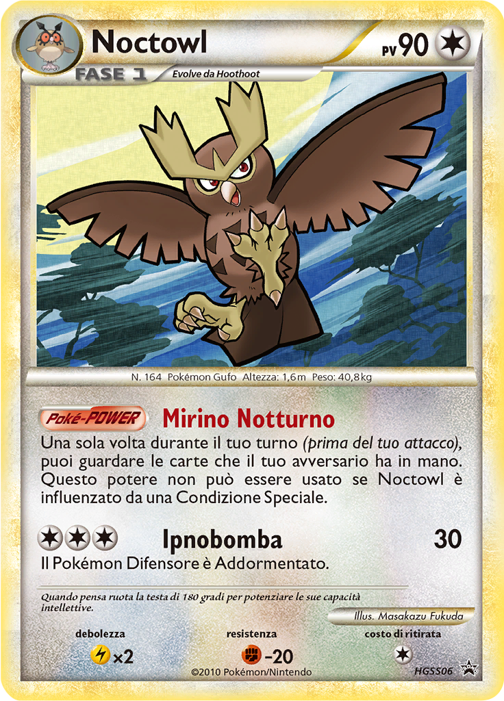 Noctowl 06/25 — HeartGold & SoulSilver Promos (Italian Pokémon TCG card)