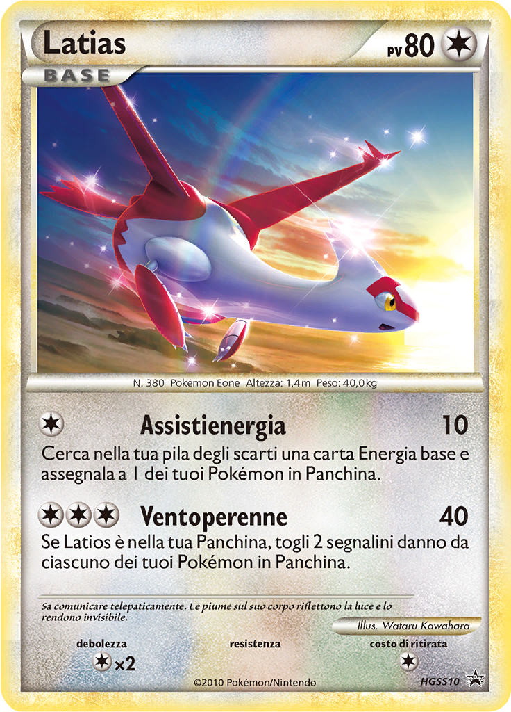Latias HGSS10 — HeartGold & SoulSilver Promos (Italian Pokémon TCG card)