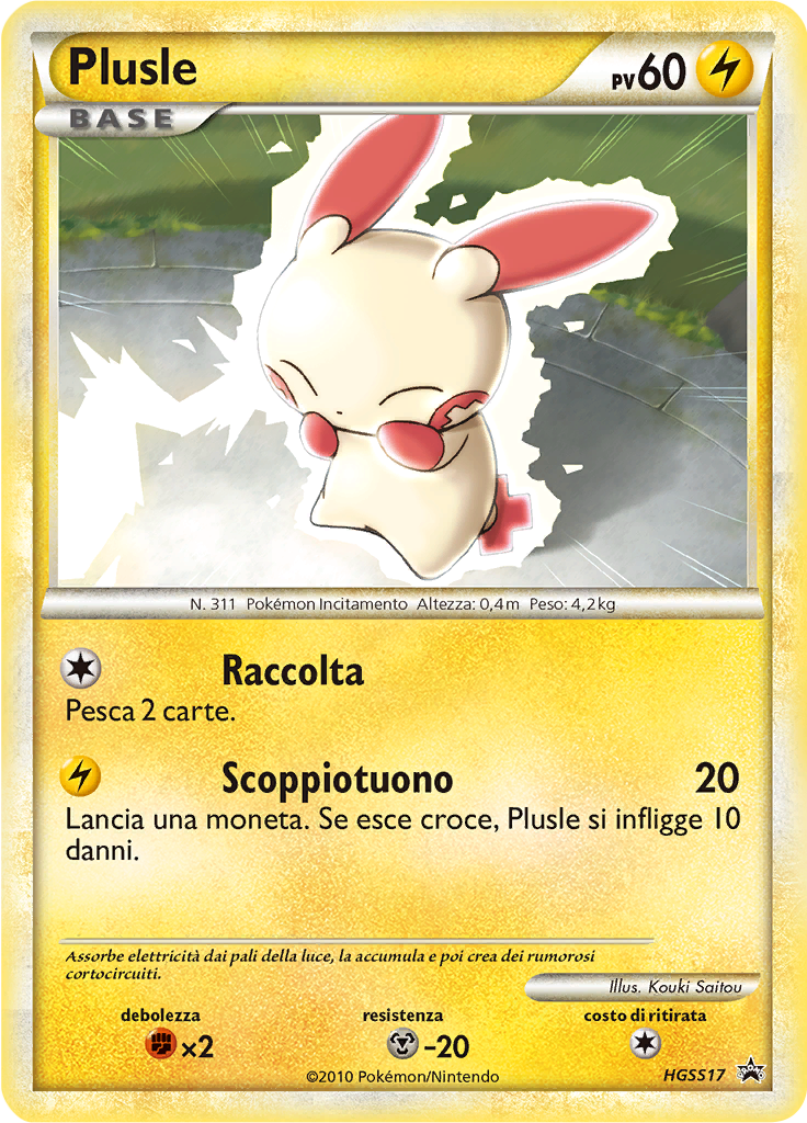 Plusle HGSS17 — HeartGold & SoulSilver Promos (Italian Pokémon TCG card)