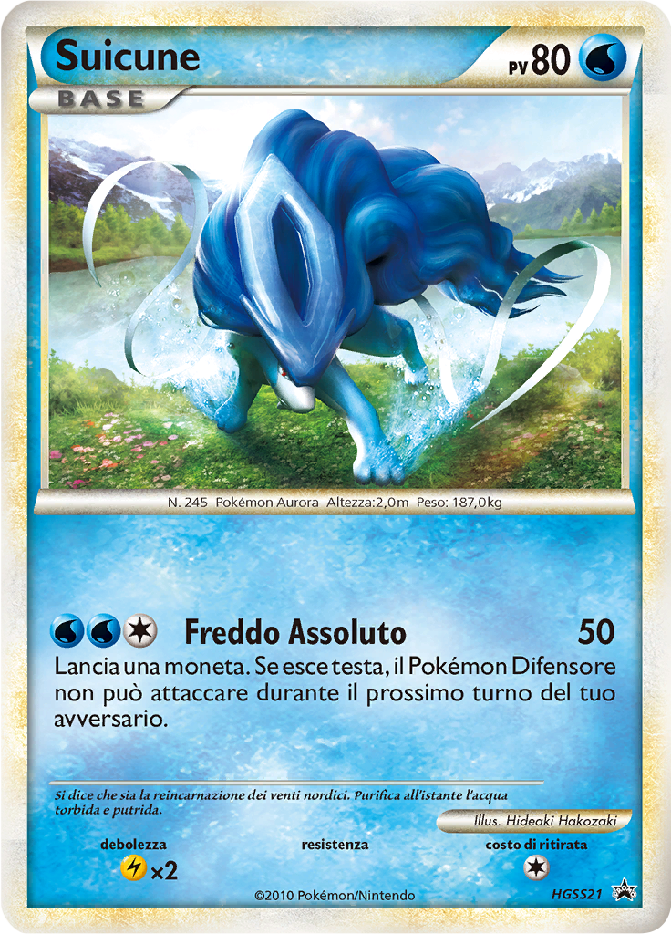Suicune HGSS21 — HeartGold & SoulSilver Promos (Italian Pokémon TCG card)