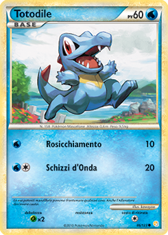Totodile 086 — HeartGold & SoulSilver (Italian Pokémon TCG card)