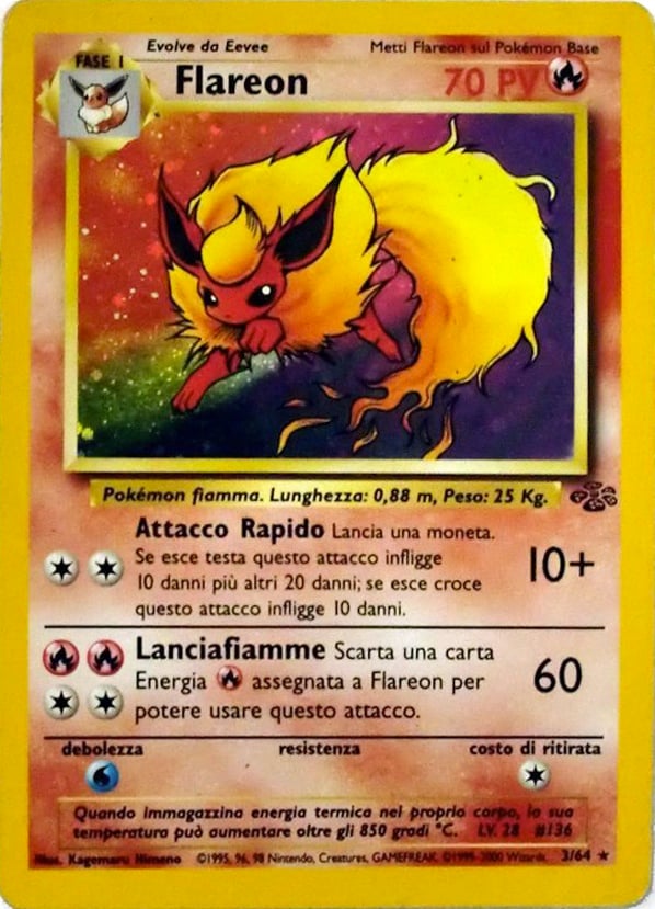 Flareon 019 — Jungle (Italian Pokémon TCG card)