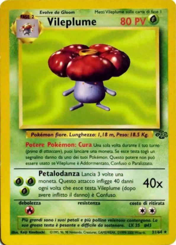Vileplume 031 — Jungle (Italian Pokémon TCG card)