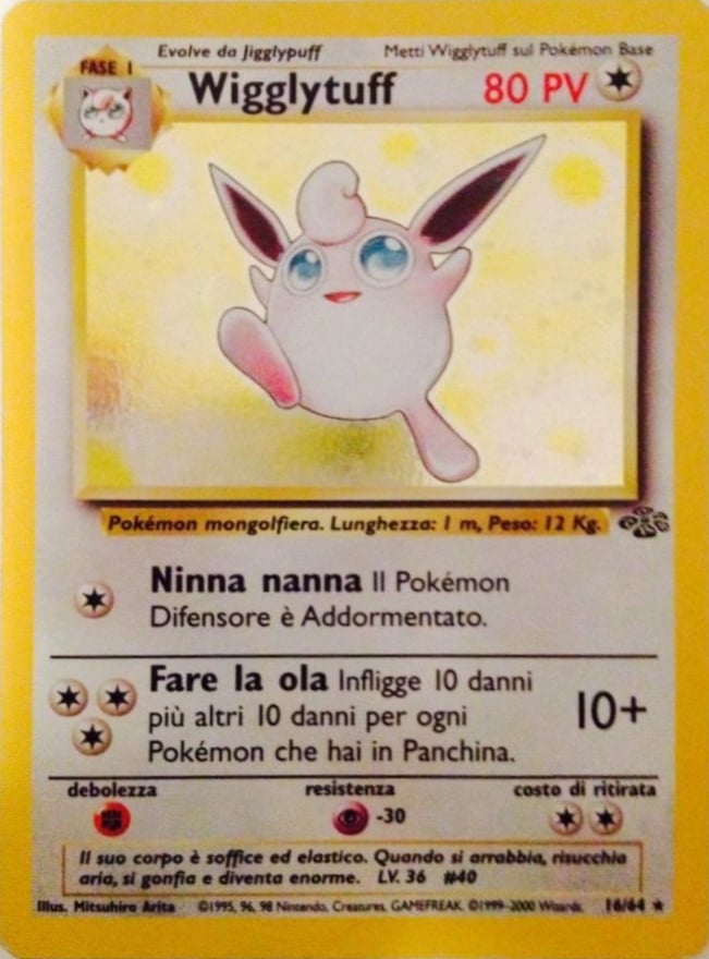 Wigglytuff 032 — Jungle (Italian Pokémon TCG card)