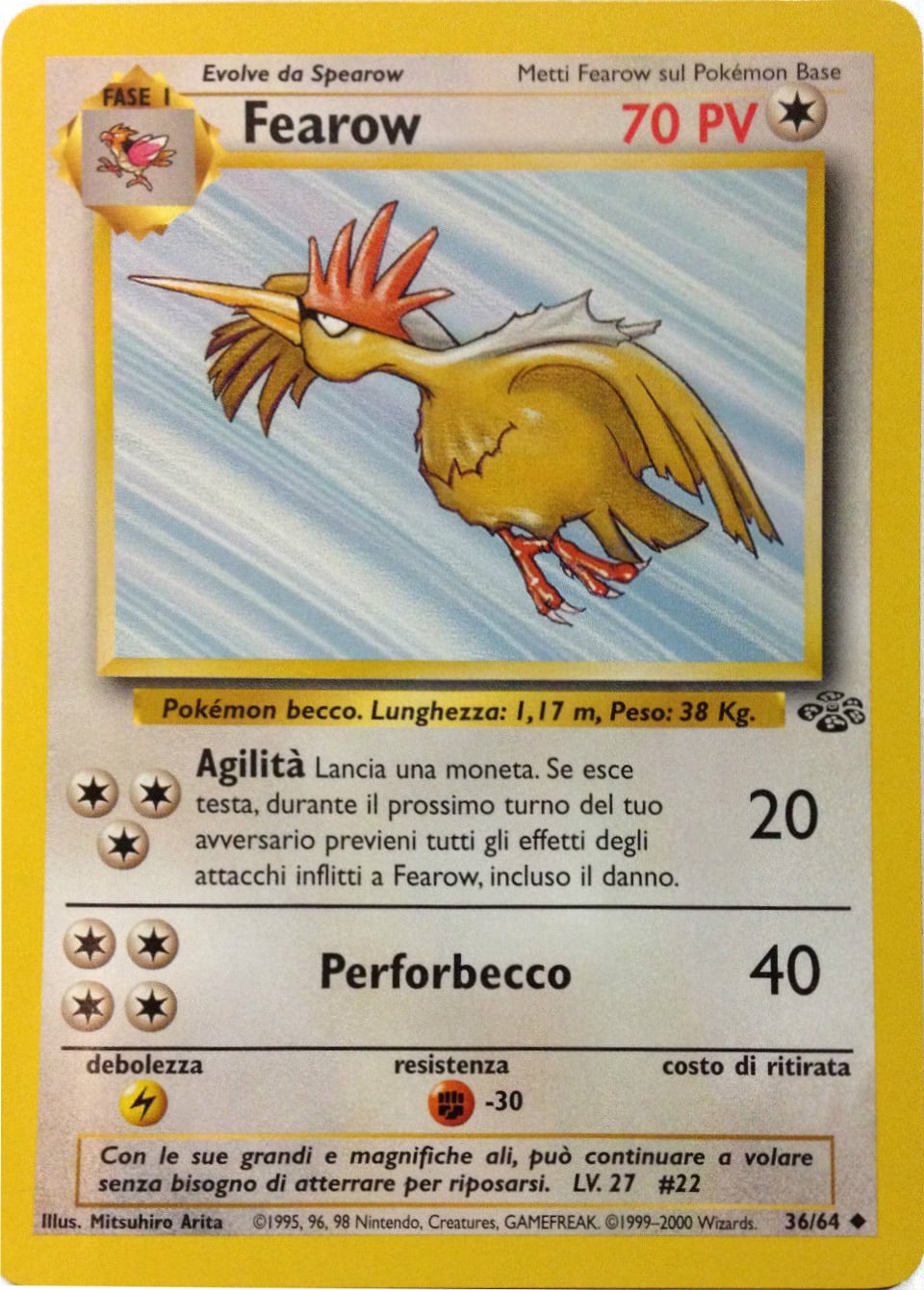 Fearow 036 — Jungle (Italian Pokémon TCG card)