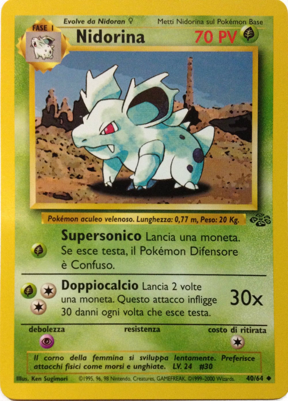 Nidorina 040 — Jungle (Italian Pokémon TCG card)