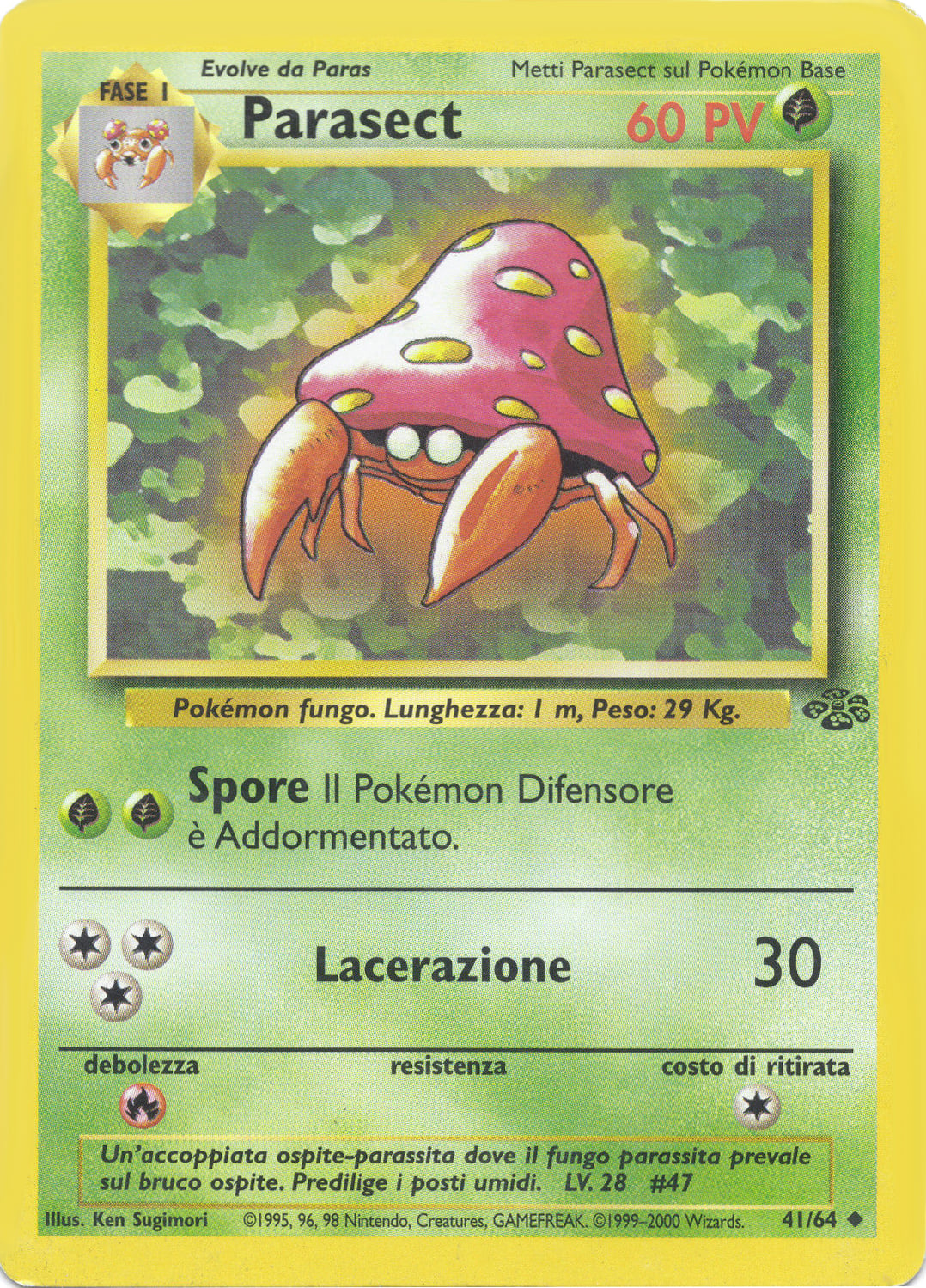Parasect 041 — Jungle (Italian Pokémon TCG card)