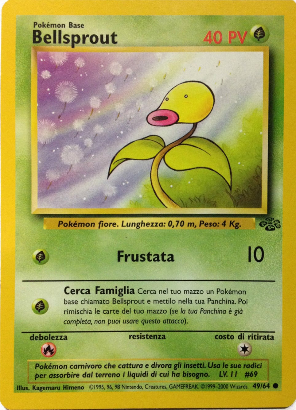 Bellsprout 049 — Jungle (Italian Pokémon TCG card)