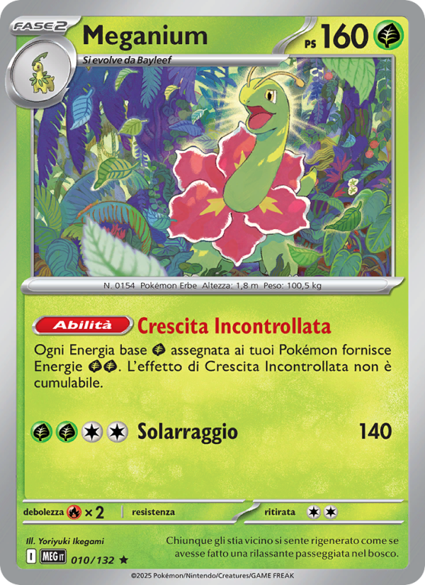 Meganium 010/188 — Megaevoluzione (Italian Pokémon TCG card)