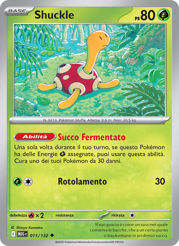 Shuckle 011/188 — Megaevoluzione (Italian Pokémon TCG card)