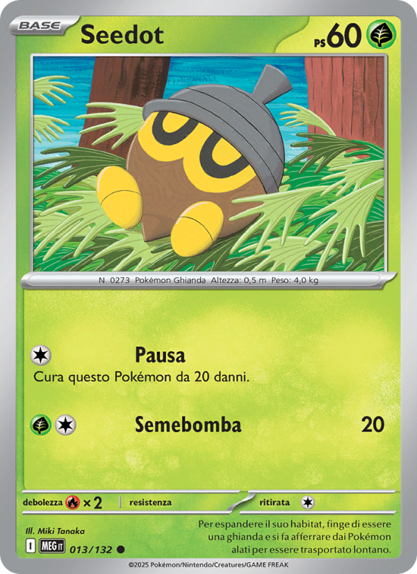 Seedot 013/188 — Megaevoluzione (Italian Pokémon TCG card)