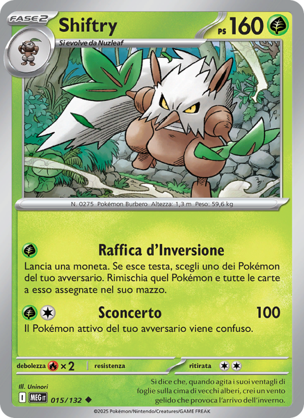 Shiftry 015/188 — Megaevoluzione (Italian Pokémon TCG card)