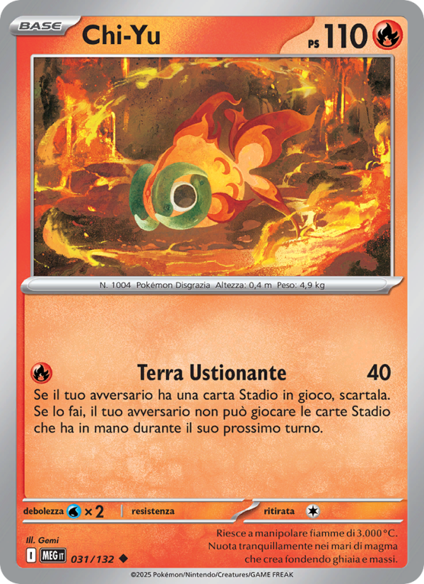 Chi-Yu 031/188 — Megaevoluzione (Italian Pokémon TCG card)