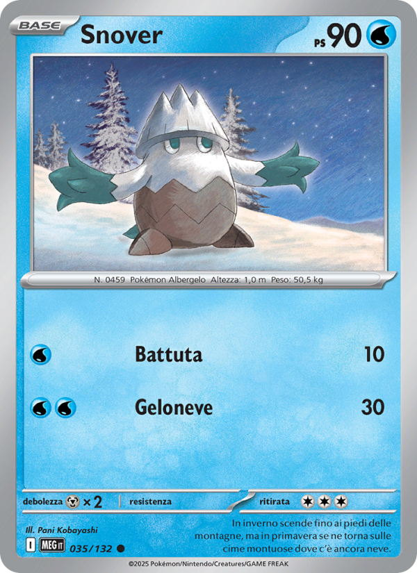 Snover 035/188 — Megaevoluzione (Italian Pokémon TCG card)