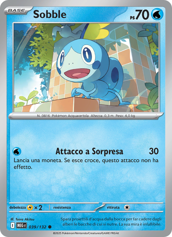 Sobble 039/188 — Megaevoluzione (Italian Pokémon TCG card)