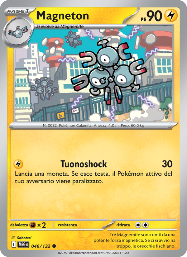 Magneton 046/188 — Megaevoluzione (Italian Pokémon TCG card)
