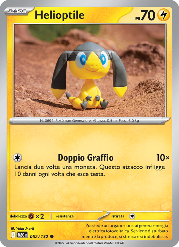 Helioptile 052/188 — Megaevoluzione (Italian Pokémon TCG card)