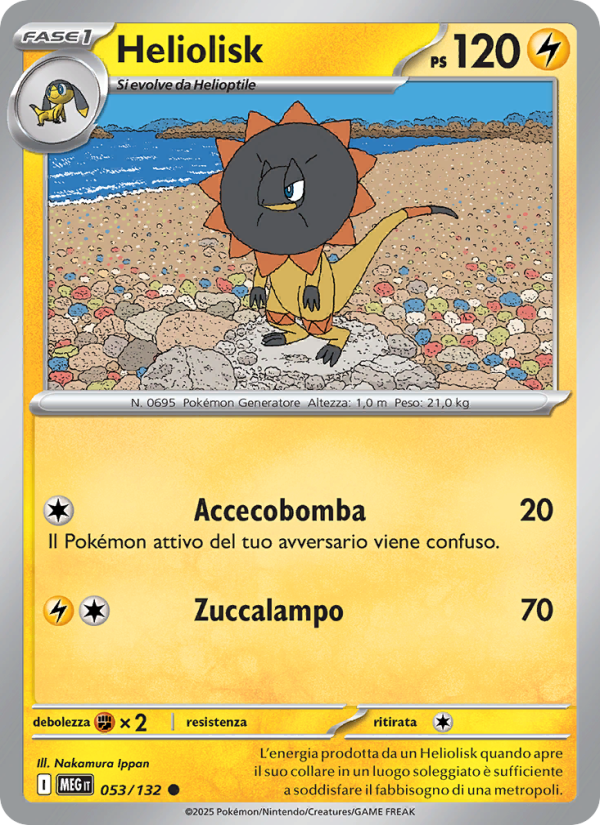 Heliolisk 053/188 — Megaevoluzione (Italian Pokémon TCG card)